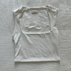 Meshki Linley Cropped Top - White - S